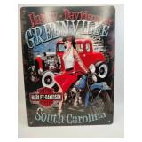 Harley-Davidson Greenville metal sign 10x13