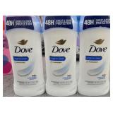 3- 2.6oz sticks of dove original clean scent