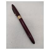 Sheaffer maroon fountain pen. 14k nib