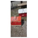 Coleman metal base cooler and cover cooler