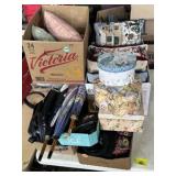 Umbrellas, bags, throw pillows, decorative boxes,