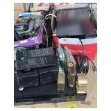 Electronics, speakers, DVD player, monitor,