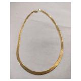 10K herringbone necklace marked 10K.    .285oz