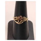 10K black gold ring marked 10K size 7.   .065oz