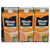 3- 1/2 gallon containers of pulp free minute maid