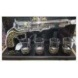 New in box Jc suites luxury gun decanter with 4