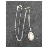 Silver Sarah Coventry chain w/ pendant marked