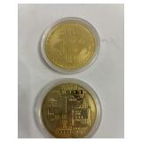 2 Bit coin medallions