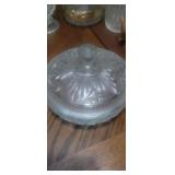 This item is a vintage Avon clear pressed glass