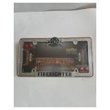 New heavy metal Firefighter license plate frame