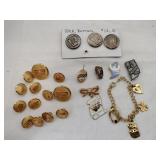 PRR buttons, Waterbury company buttons, bowling
