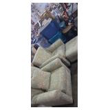 2 matching flex steel upholstered chairs with one
