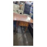 Small drop leaf living room table with drawer