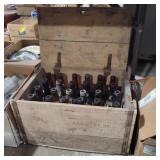 Wood crate with first premium beer Schmidt