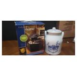 Flowing water home fountain,  white container
