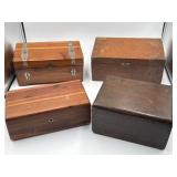 4 wooden trinket chests