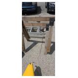 2 hand made wooden saw horses
