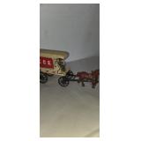 Cast iron ice wagon & horse
