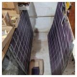 4 purple stained glass panels missing some pieces
