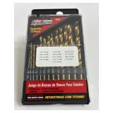 13 pc Titanium drill bits