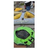 Obrien delta double float tube and green 1 person