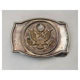 Silvertone American eagle belt buckle marked
