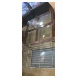 Glass top square coffee table and medium pet