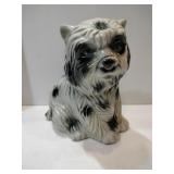 Ceramic black / white Yorkshire terrier dog