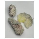 Green/white mineral clusters 3-5' & Yellow