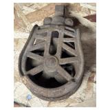 Older cast iron barn pulley