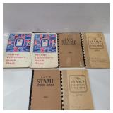 6 small stamp stock collectors books