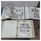 3 stamp albums  partial albums