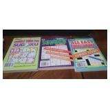 Puzzle books, sudoku,crossword