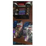 Star wars vhs set, and 2 action figures sealed