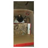 Baking pans , safety glasses and tea pot