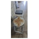 Metal Shop stool, and Cosco step stool