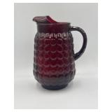 Anchor Hocking Royal Ruby Red Bubble pitcher