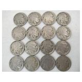 16 buffalo nickels years  unclear