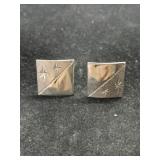 Silver cufflinks Marked Sterling.    .440oz