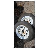 2 trailer tires with rims 5.30 -12 4 luggage rims