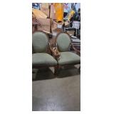 2 matching Guildcraft Medallion back wide seat