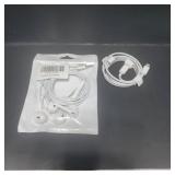 New wired 2 sets earbuds and charge cable