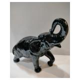 Black ceramic elephant