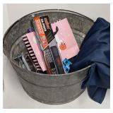 Big Galvanized Bucket With Saw Blades & More !