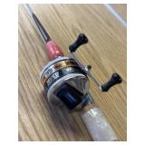 Bristol 38 fishing rod & Zebco 33 spin cast reel