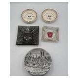 Advertising and souvenir ashtrays, 1959 calendar