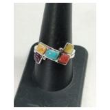 Silver five Stone ring marked 925 Philippines