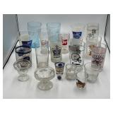 Souvenir glass tumblers 1980s and 1990s
