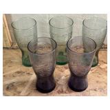 5 vintage McDonald's collector glasses, featuring