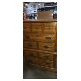 5 drawer dresser chest woth oak finish